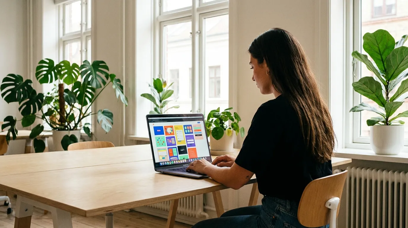 Webdesigner in Hoofddorp werkt op een laptop aan een responsive website